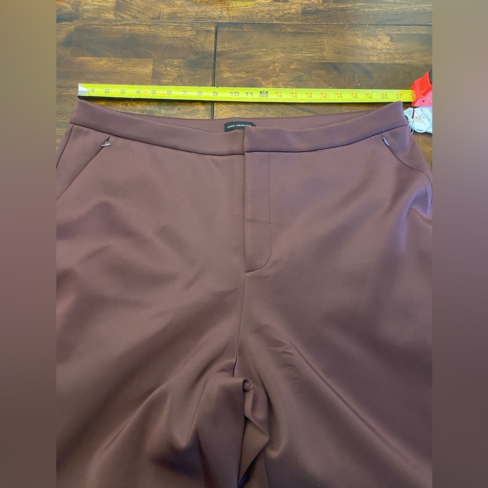 NWT GOOD AMERICAN Column Scuba Stretch Pants In Malbec003 Size 22 - Picture 8 of 11